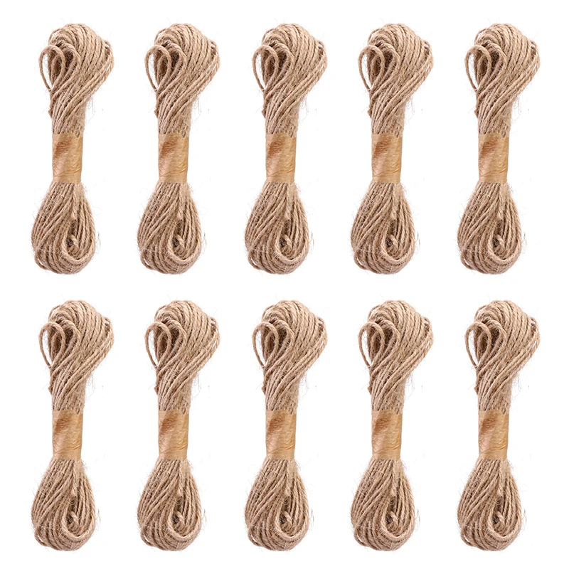 

LMDZ 2mm Natural Jute Twine Retro Hand-woven Macrame Cord Hemp Ropes DIY Photo Wall Decoration Gift Wrapping Party Supplies