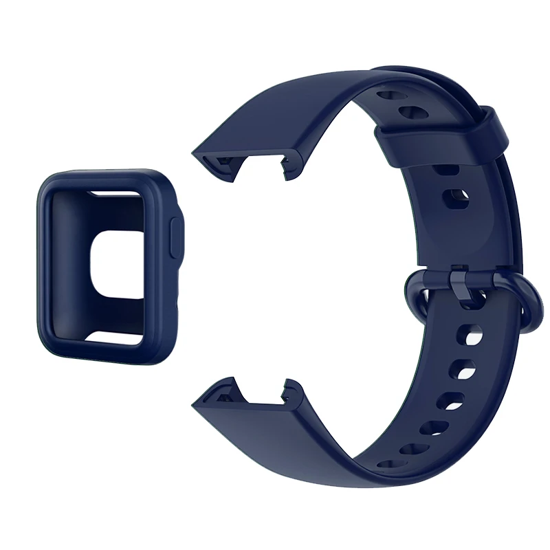 Premium Silicone Strap with Soft Case - Replacement Watchband for Xiaomi Mi Watch/Redmi/Poco