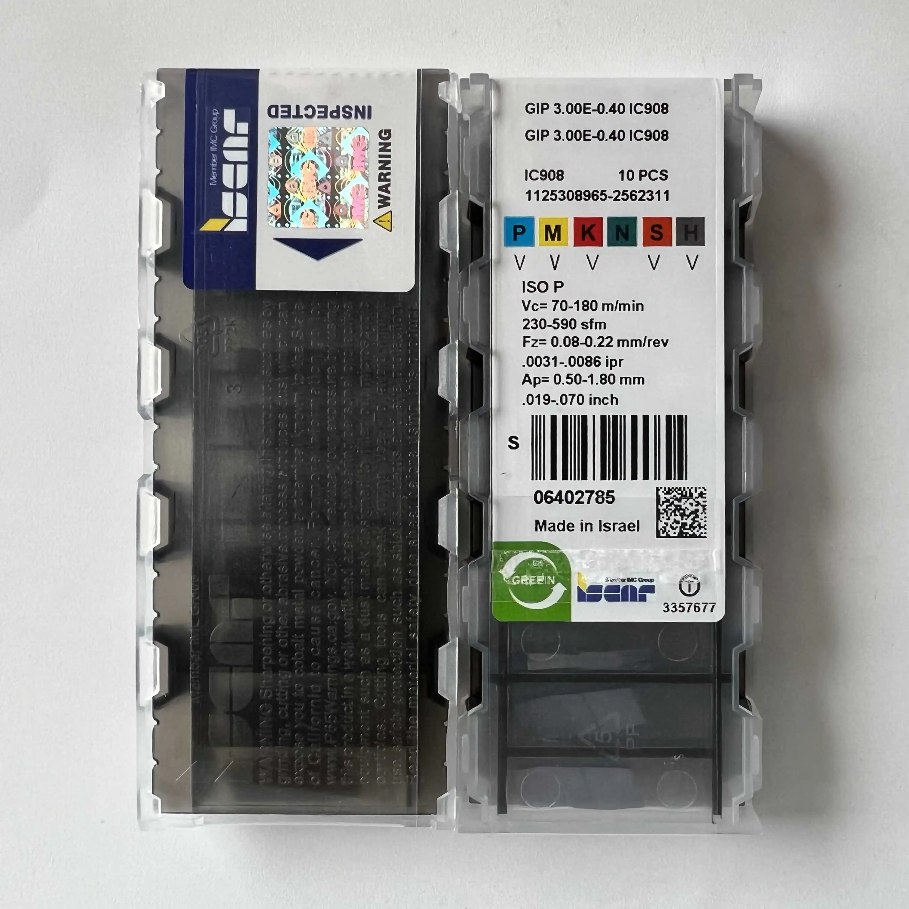 

GIP3.00E-0.40 IC908 /Carbide blades 10 pieces