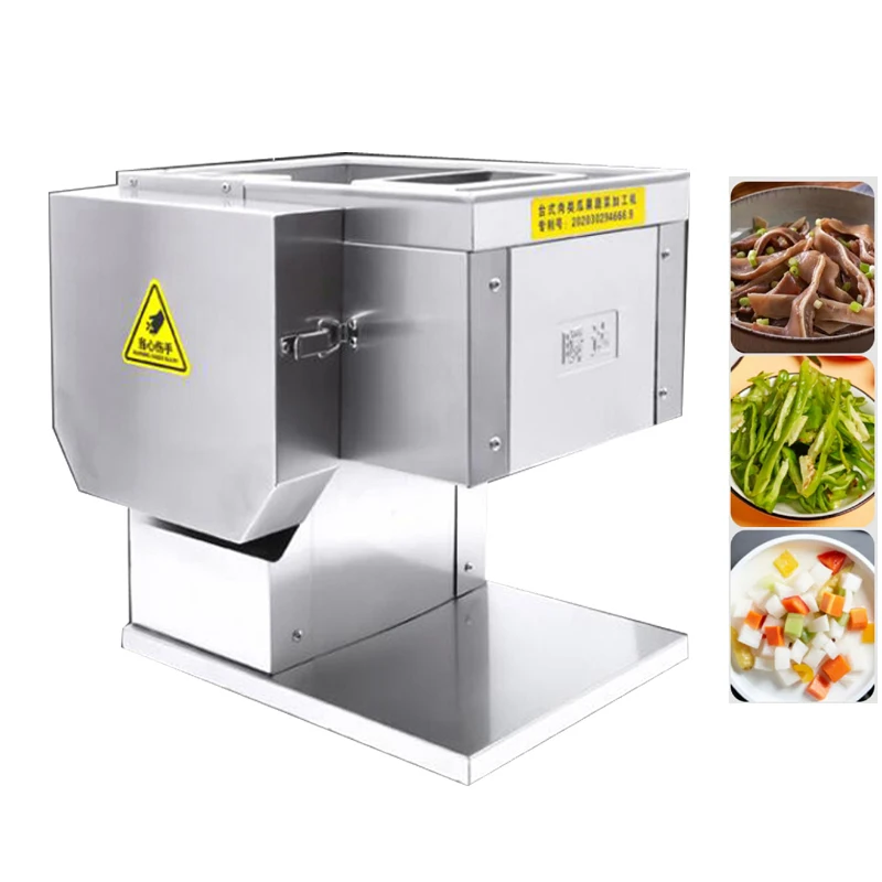 

Stainless Steel Meat Cutting Machine Commercial Electric Meat Slicer Desktop Vegetables Fruits Shredding Dicing Machine