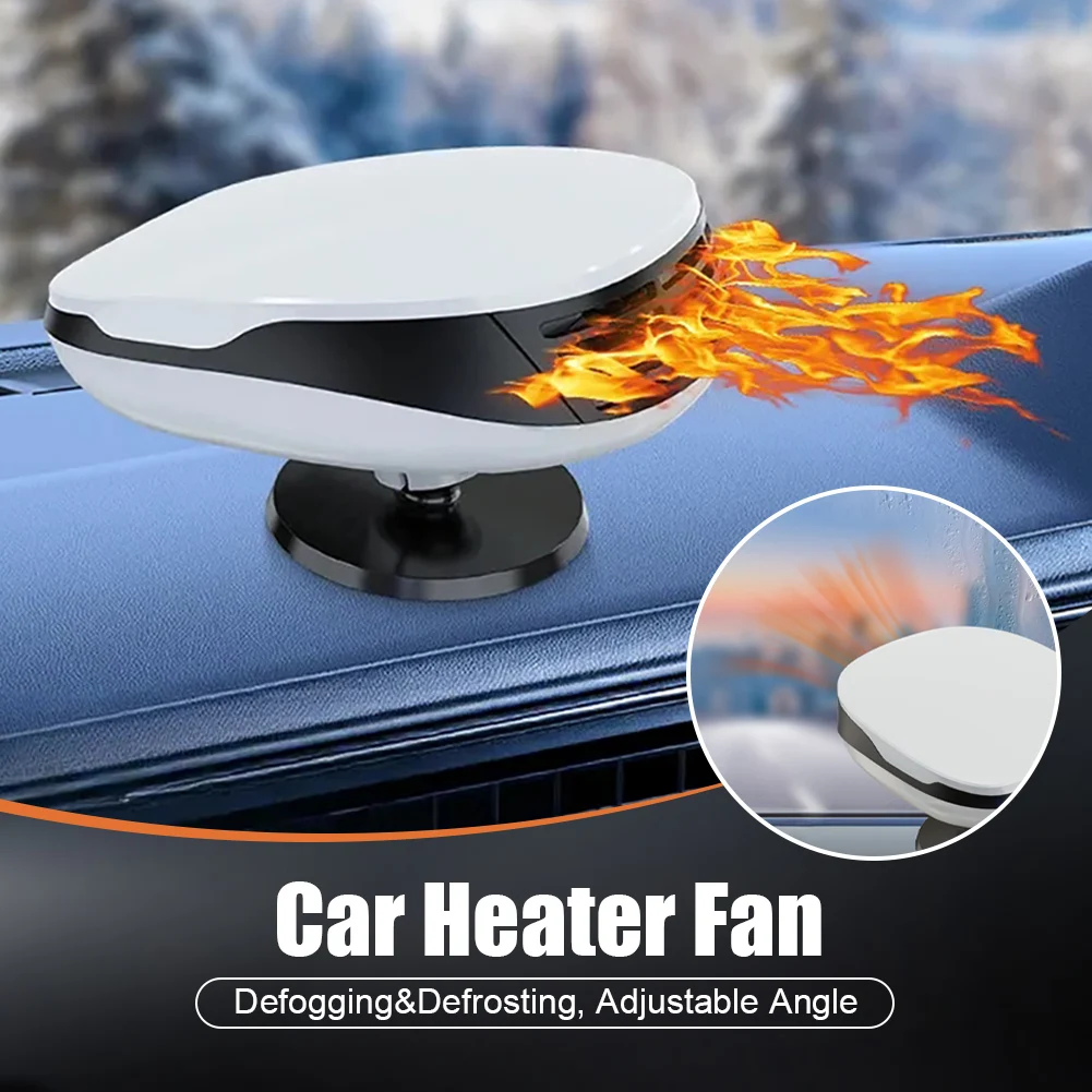 

2023 New Car Heater 12V Car Heating Fan Adjustable Hot Air Heater 360° Rotation Winter Defogging Defrosting For Car Truck SUV