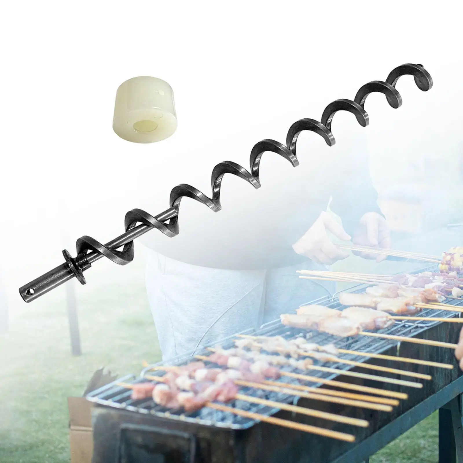 Wood Pellet Oven BBQ Smoker Auger Parts Sturdy Easy to Use Feeding Screw Rod Multiuse For Picnic Barbecue Cooking Equipment