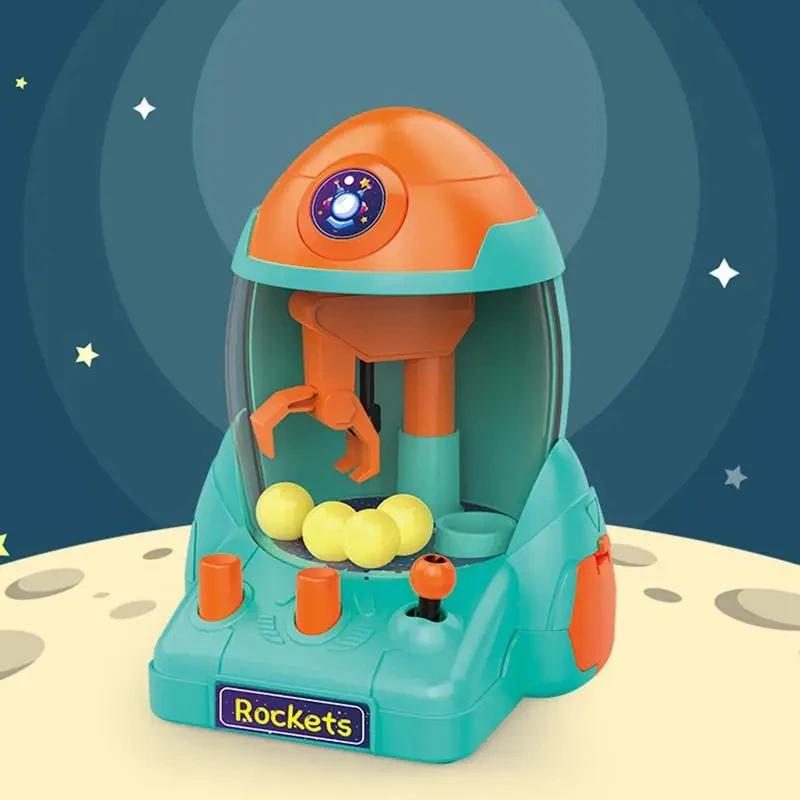 Space Catching Doll Machine Baby Mini Puzzle Catching Ball Machine Clip Doll Gacha Clip Candy Machine Gift For Children's Toy 4