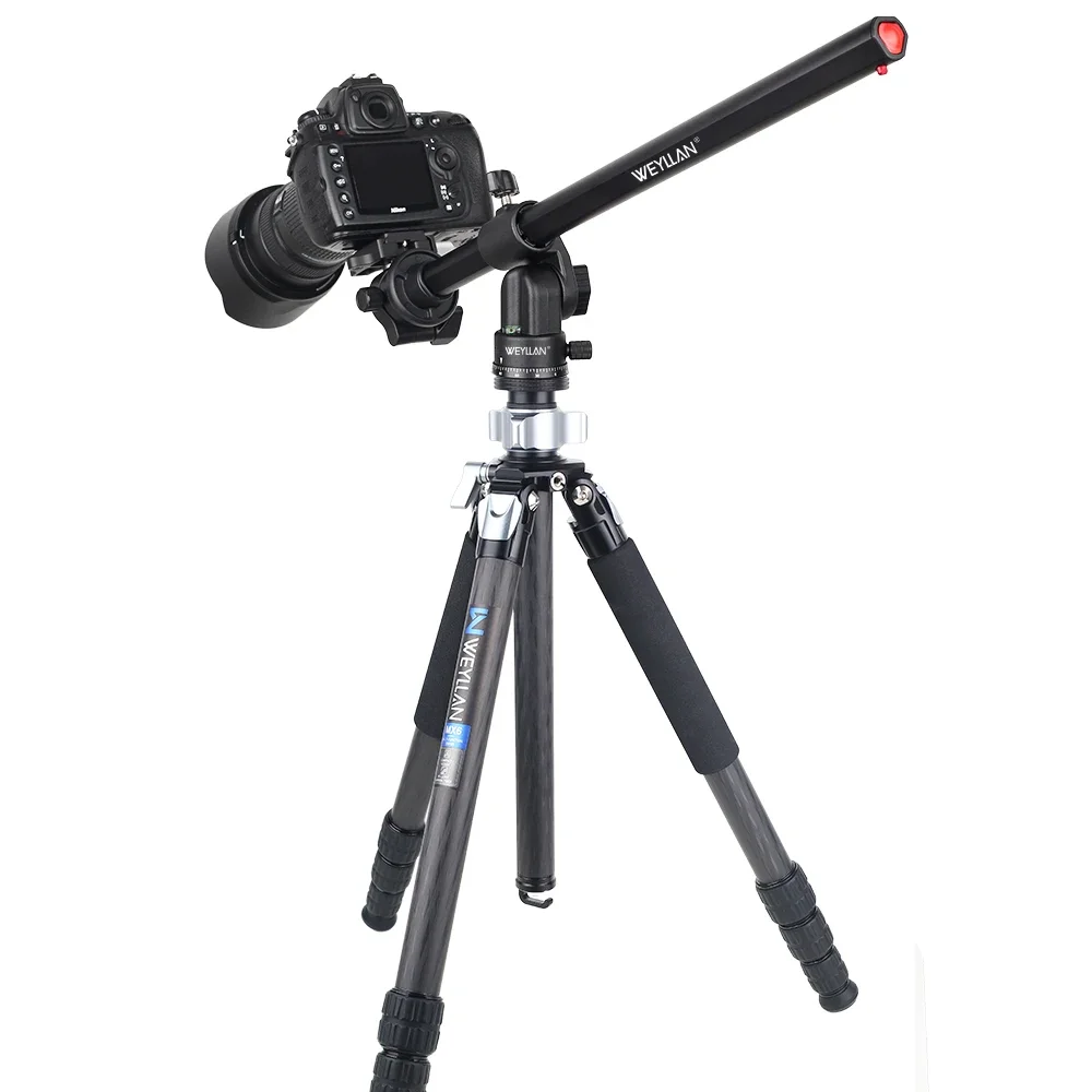 WEYLLAN EH5 Horizontal Center Column Tripod Boom Cross Extension Arm Camera Mount Rotatable MultiAngle Rod for Overhead Shooting