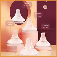 Baby nipples /Suitable for pigeon 2nd / 3rd generation bottles, silicone natural taste/ wide diameter 5CM universal nipple 1