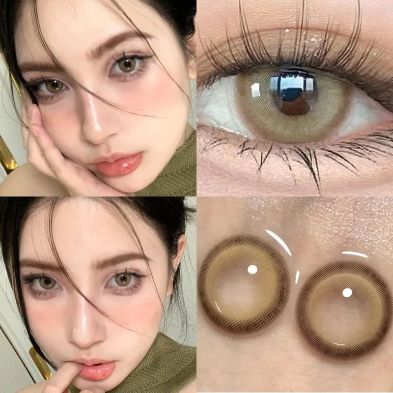 1 Pair Eyes Contacts Lenses Myopia Diopter Eyes Soft Lens Beauty Pupil Annual ping