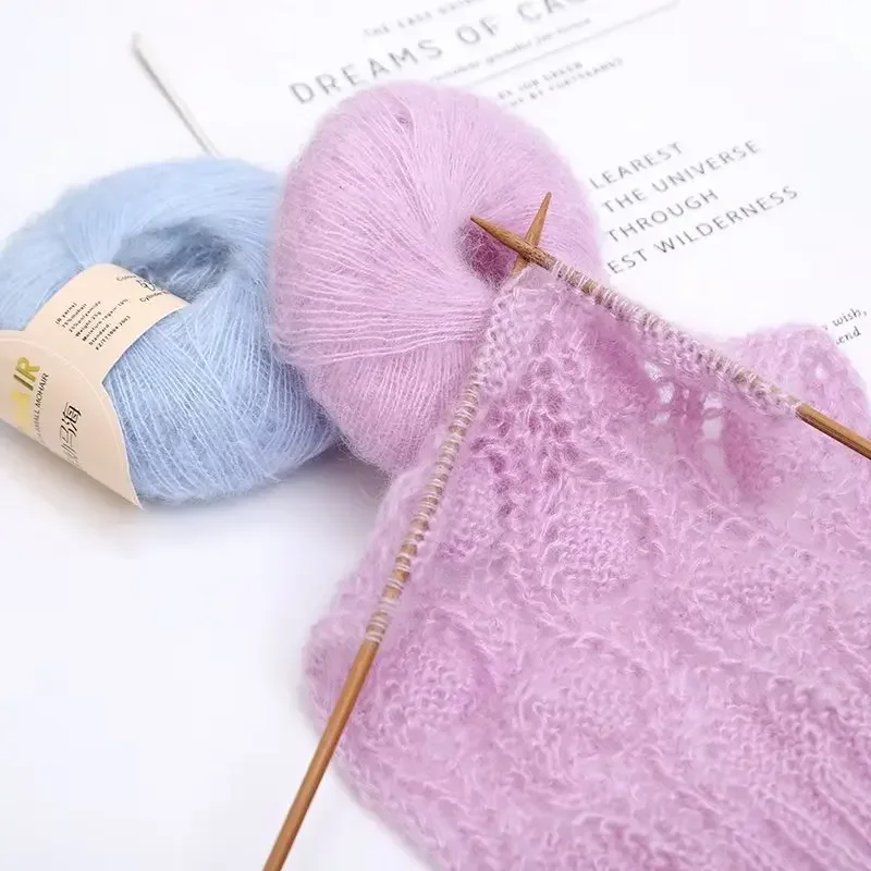 25g/pc Mohair Yarn for Hand Knitting Soft Mohair Crochet Yarn for Knit Lana Crochet Wool DIY Shawl Sweater Cloth 6