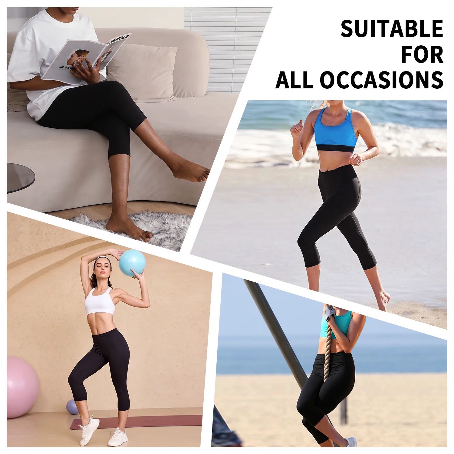Women Super Soft Breathable Sports Capri Pants No See Through Workout Running Yoga Athletic Push Up Gym Leggings sports leggings,sports pants,yoga pants