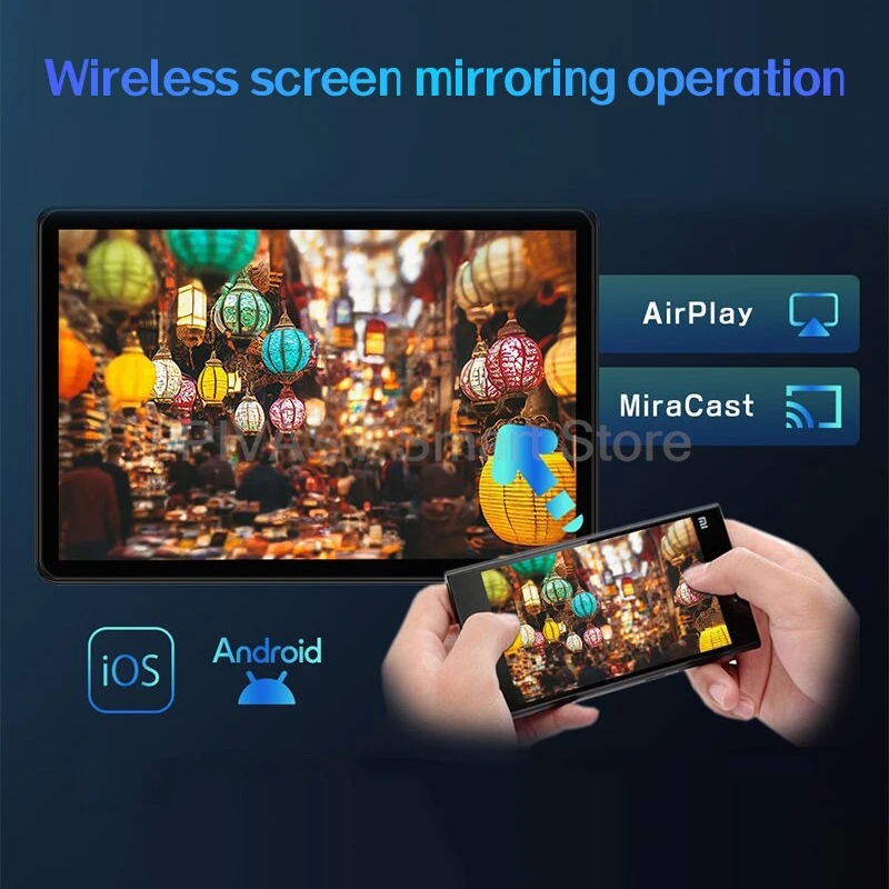 Portable Mini TV 14" Car Headrest Monitor Display IPS Android 2G+32G HD Touch Screen WIFI Car Rear Seat Movie Music Video Player