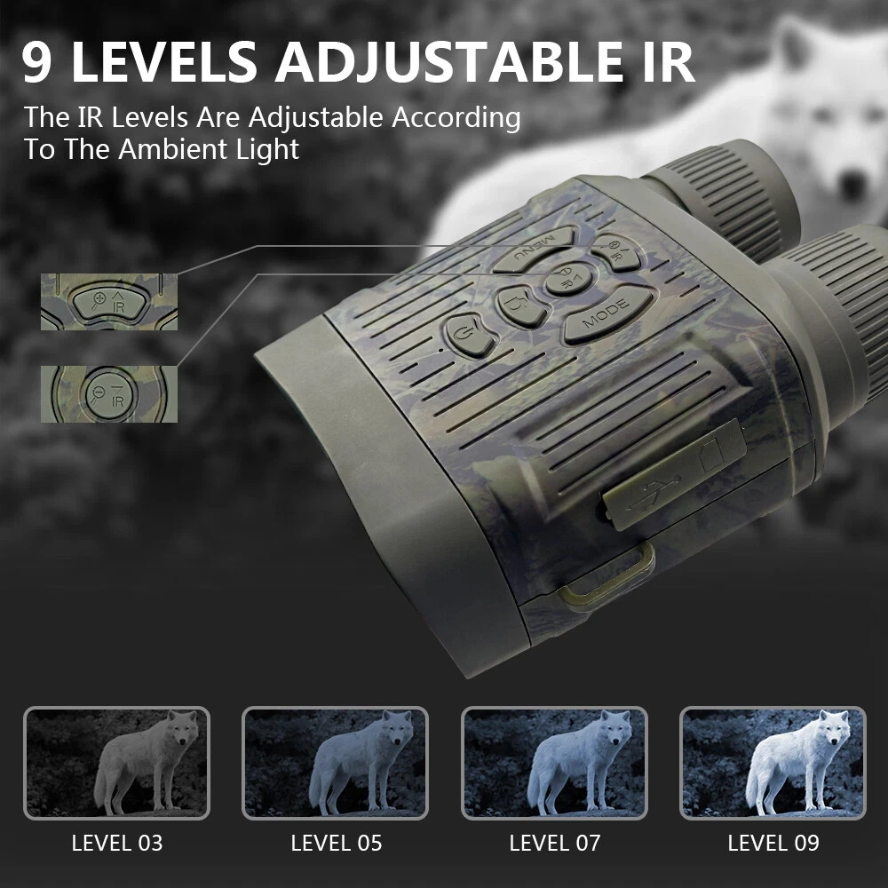 2.7K Night Vision Binocular Telescope 10x Digital Zoom Infrared Night Vision Device Telescope For Hunting Camping Video Record