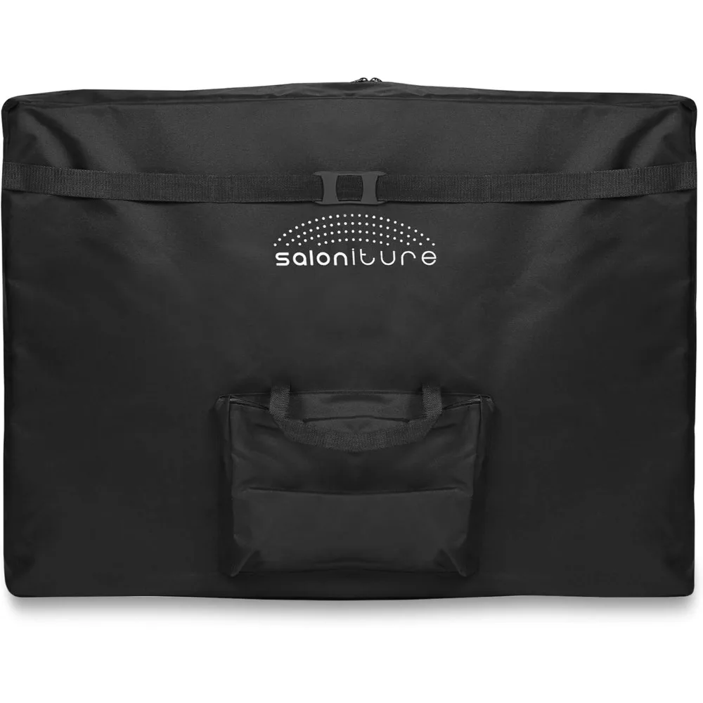 Saloniture Professional Portable Lightweight Bi-Fold Memory Foam Massage Table with Reiki Panels-includes Headrest