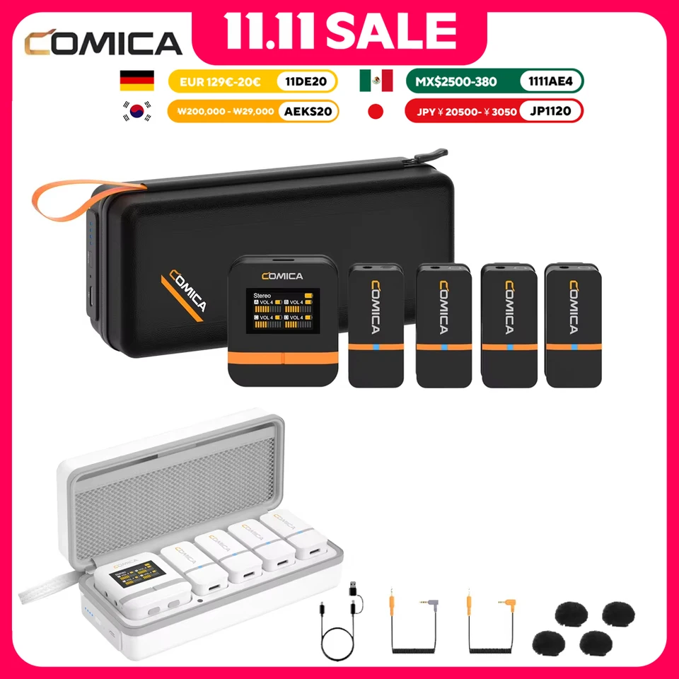 COMICA Vimo Q 4チャンネルミニワイヤレスマイク ワイヤレスラベリア