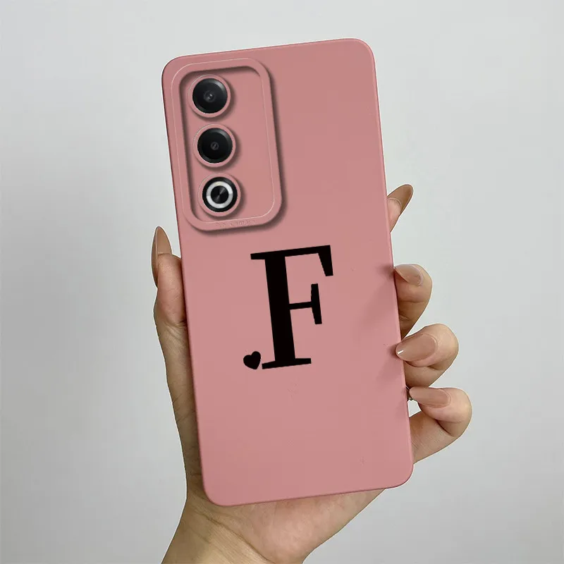 Chic Square Silicone Phone Case with Cute Letters Design