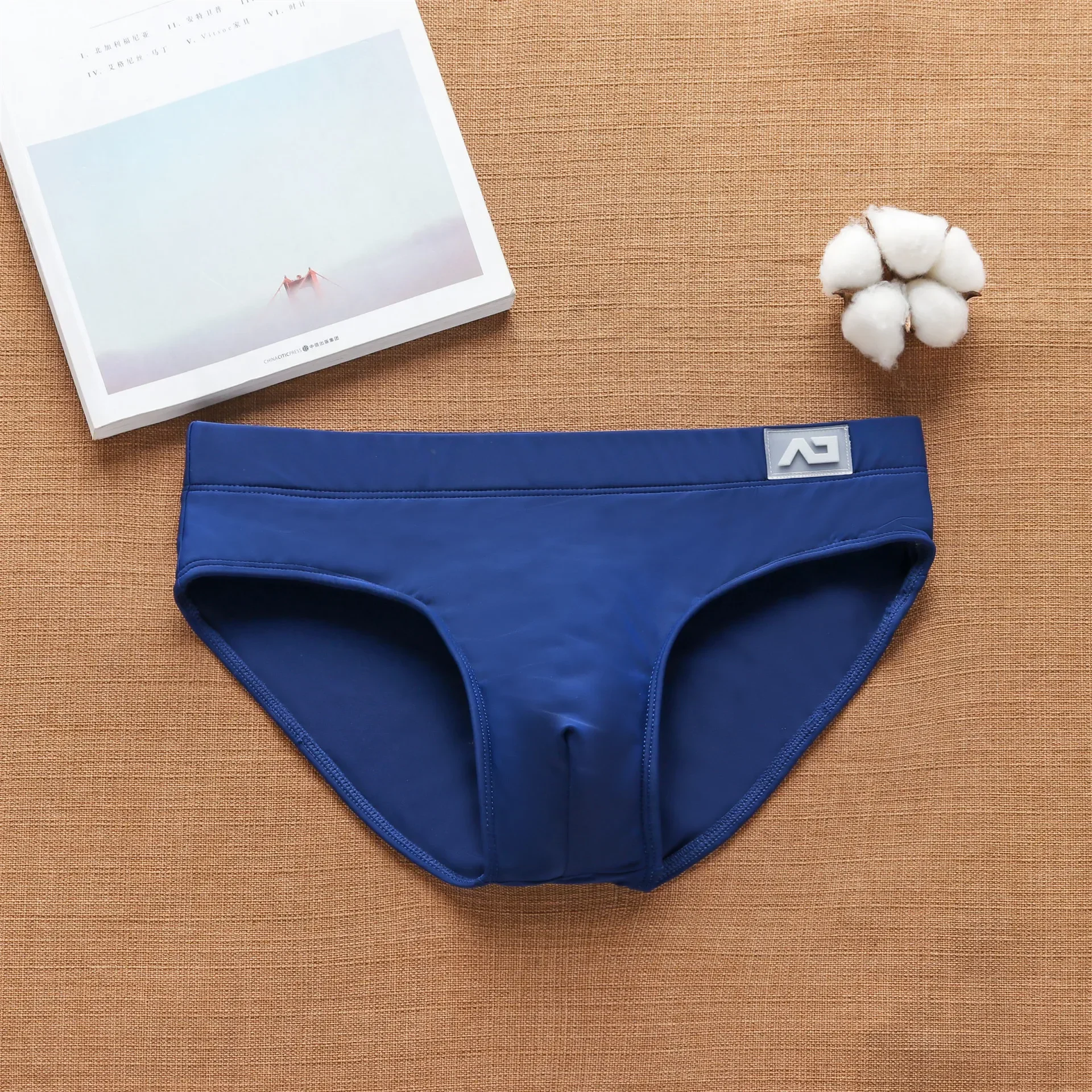 Men's elastic comfortable swimming trunks summer beach swim trunks 5