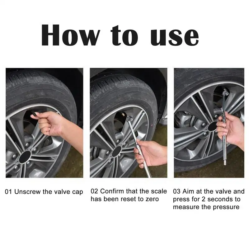 Double Head Tire Pressure Gauge Pencil Tire Pressure Gauge Heavy Duty Tyre Stress Checker Tool Auto Tire Pressure Tester Pencil