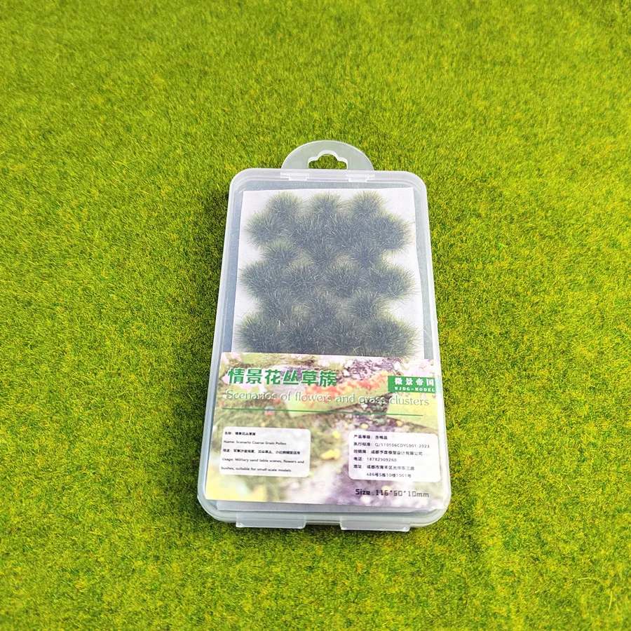 DIY Miniature Garden Decor: Durable Static Scenery Grass Tufts and Flower Clusters for Wargame and Sand Table Layouts