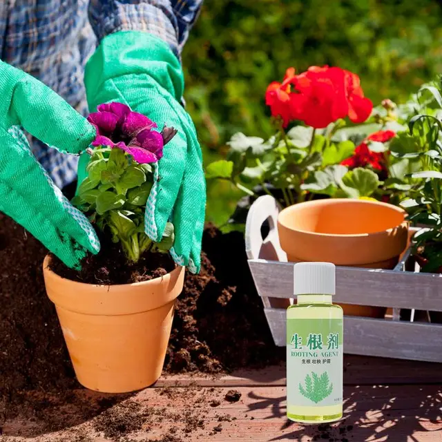 Növény Gyökerező Növekedési Hormonok 50 Ml Folyékony Gyökérnövekedés A Palánták Vágásához Elkezdi Talaj Műtrágya Növényi Transzplantációját - Image 2