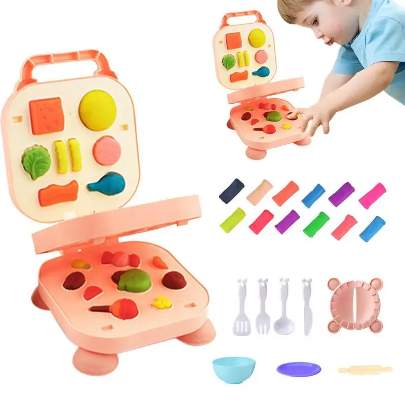 

Kids Clay 3 Layers Color Clay Burger Shape Safe Play Clay Creative Kids Toys Rainbow Pretend Chef Toy For Girls Boys Birthday