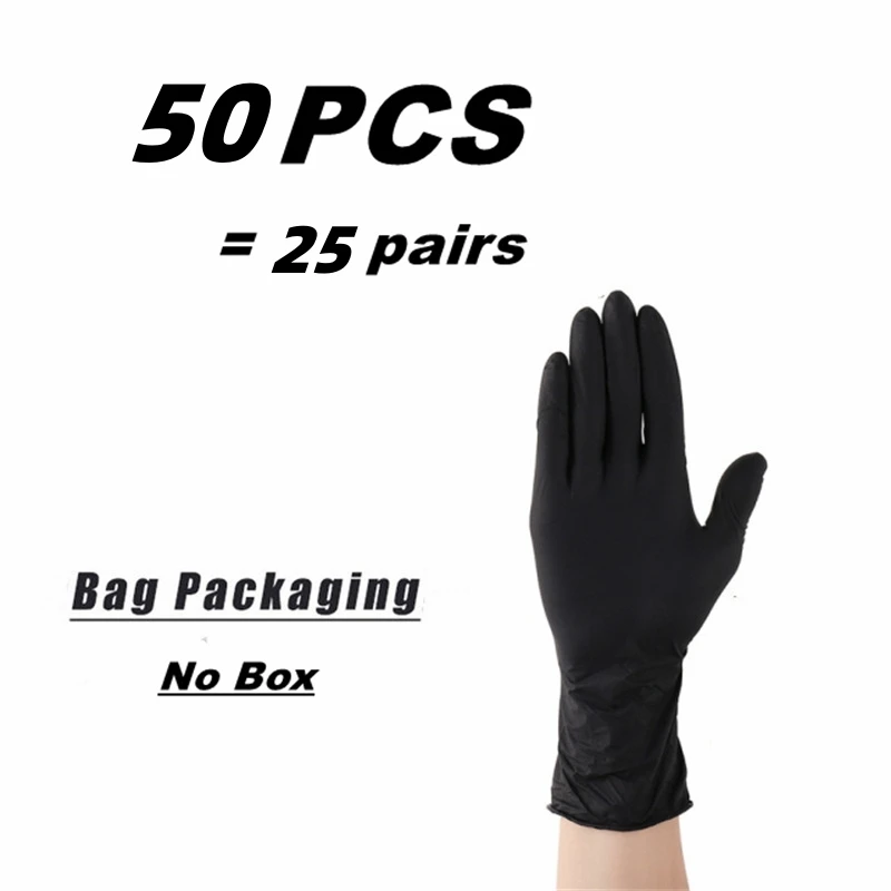 Versatile Black Nitrile Disposable Gloves - Thick, Durable & Ideal