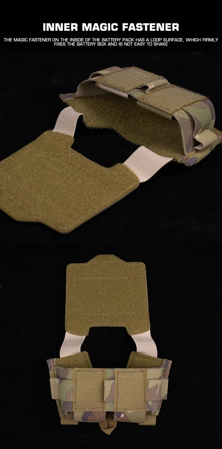 Kompakte Helm-Batterie-Tasche der K-Serie, multifunktionale Gegengewichtsaufbewahrung für Nachtsichtgeräte, Jagd, Airsoft, Campingausrüstung – Detail 3