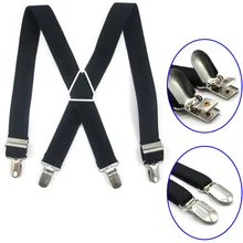 

Unisex Adult 4 Clip Cross Strap Fashion Bib Pants Elastic Suspenders Braces 2.5cm X110cm British Style Bib Pants Suspenders