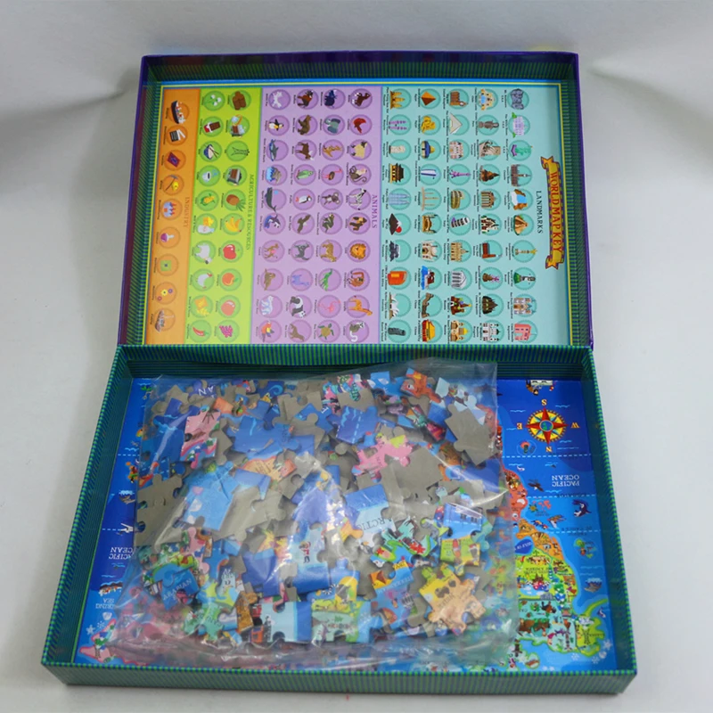 Map Puzzle Attractive High Quality Challenging Interactive Educational Gift Adult World Jigsaw Puzzle Brain Stimulating Pleasure 5