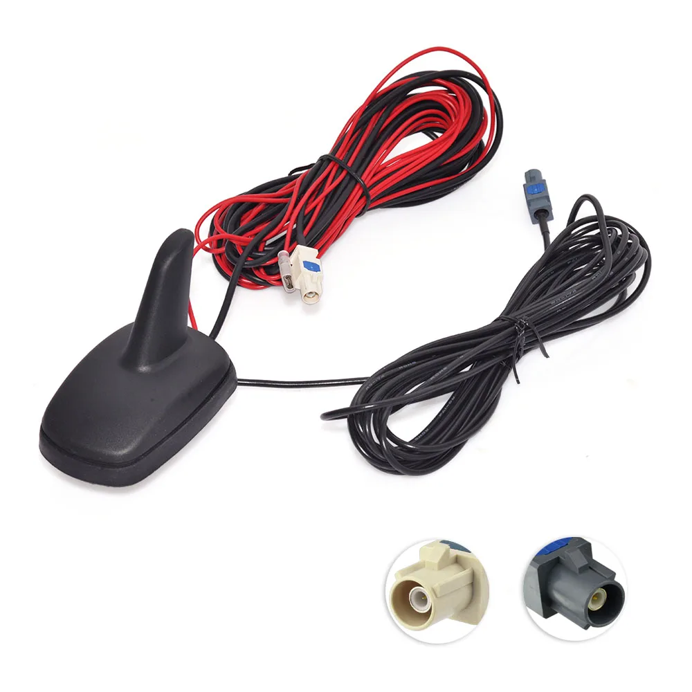 DAB Car Roof Mount Radio AM/FM Aerial Amplified Antenna SMA Connector ...