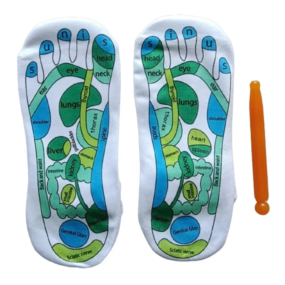 Acupressure Socks 1 Pair Acupressure Reflexology Socks Yoga Foot Massage Foot Point Diagram Acupoint Physiotherapy acupressure socks