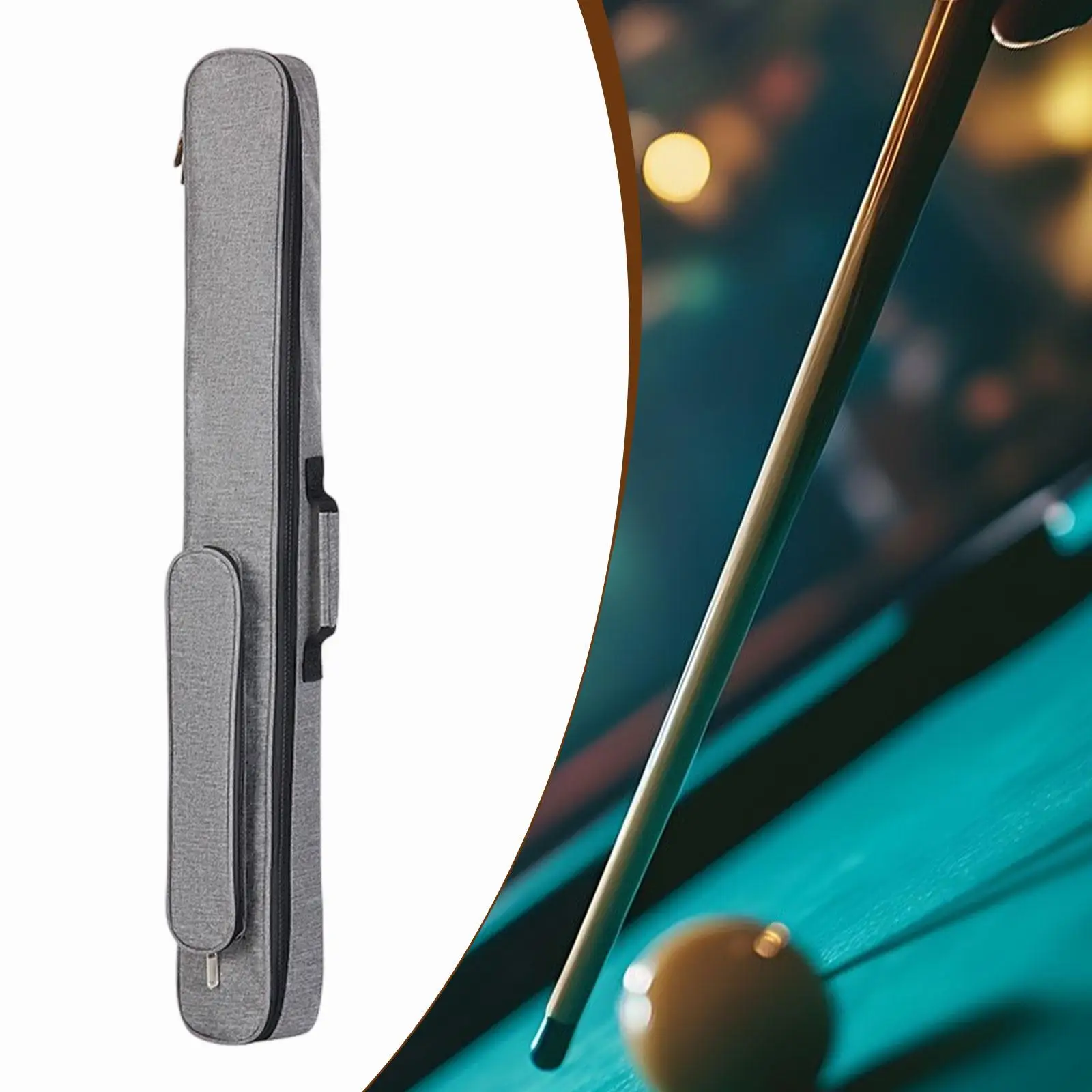 Billiard Cue Bag with Handle, 4 Slots, Portable Cue Holder, for Club Sports Travel Billiard Cue Bag with Handle, 4 Slots, Portable Cue Holder, for Club Sports Travel