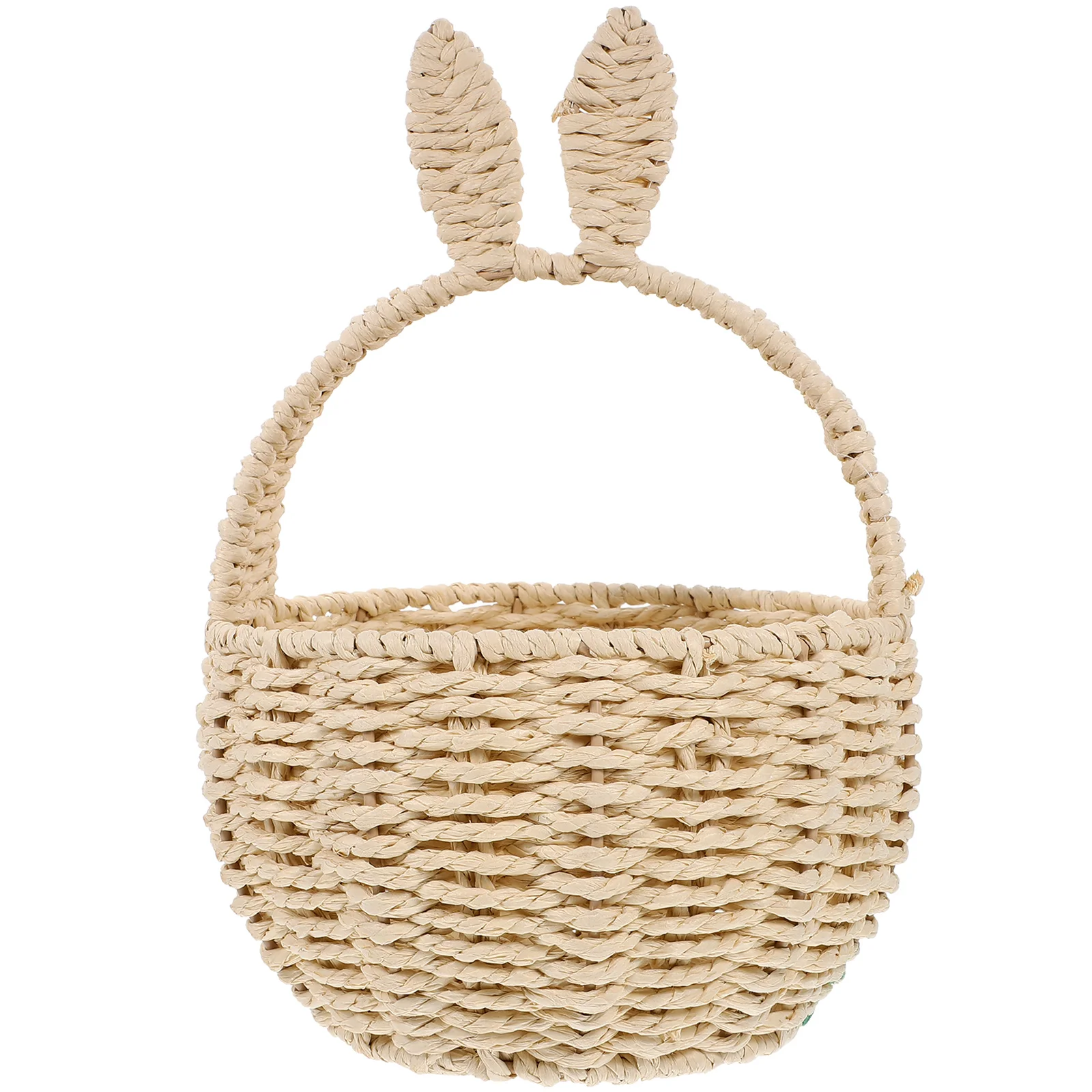 

Lovely Rabbit Basket Woven Basket with Handle Portable Basket Flower Basket for Keys Makeup New