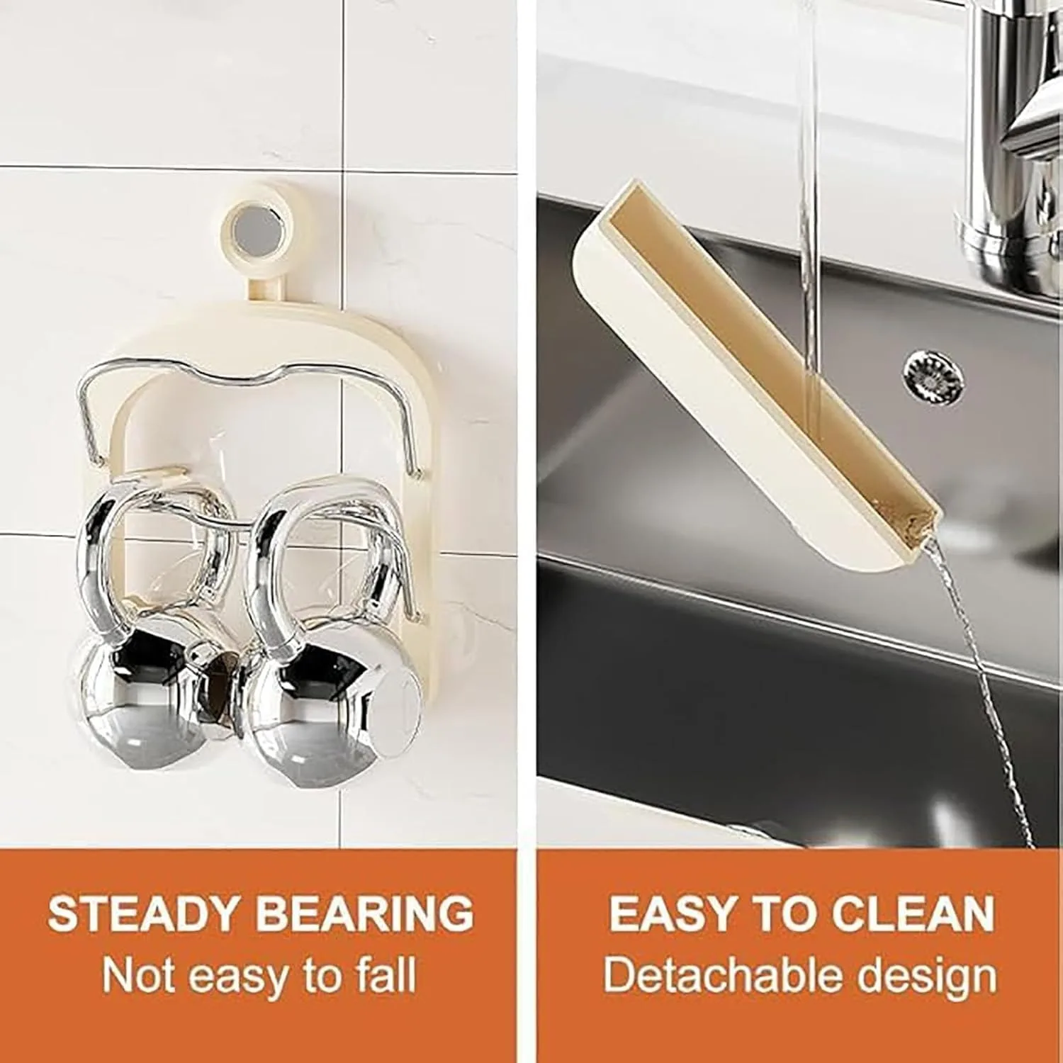2 in 1 Punch-free Suction Cup Pot Lid Rack Multifunctional Wall-mounted Double-layer Pot Lid Rack Kitchen Storage Rack 5