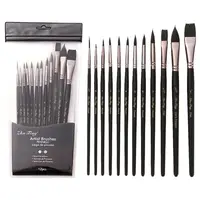 Professional Nylon Hair Wood Handle Watercolor Gouache Oil painting Face Body Paint Art Brush Set 1