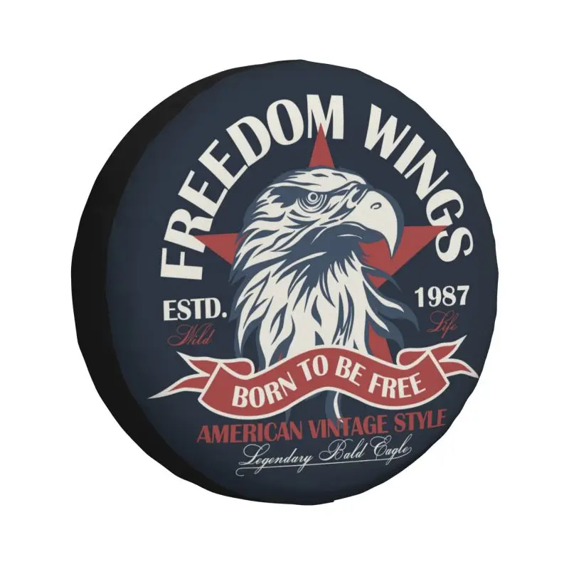 

American Bald Eagle Spare Tire Cover for Mitsubishi Pajero Jeep RV SUV Trailer Car Wheel Protector Covers Car