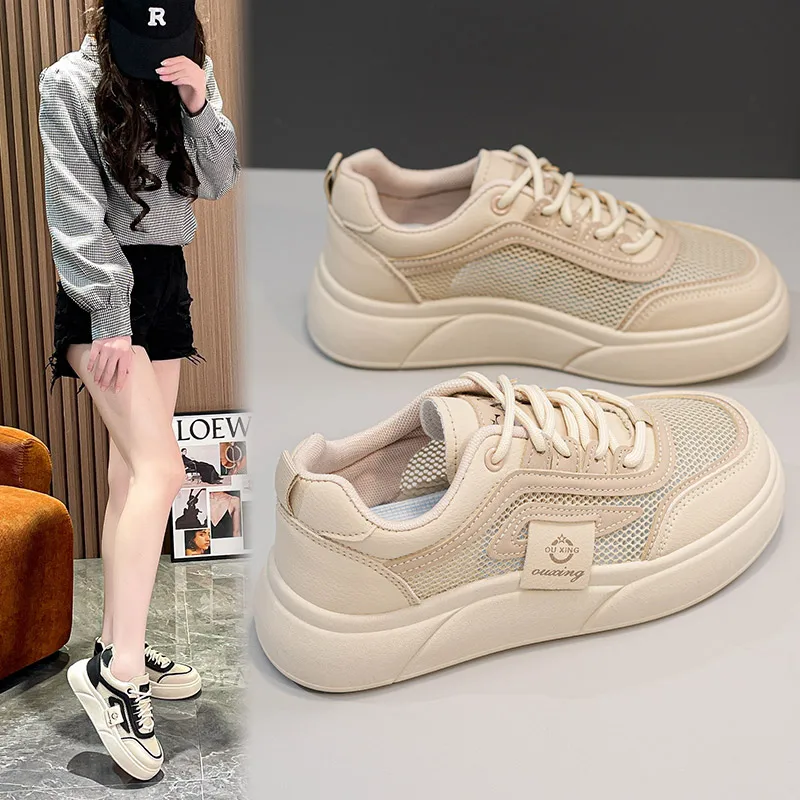 Women's Shoes New Summer Fashion Trend Women's Sneaker Casual Sports Shoes Flat Breathable Soft Comfortable Non-slip Mesh Shoes