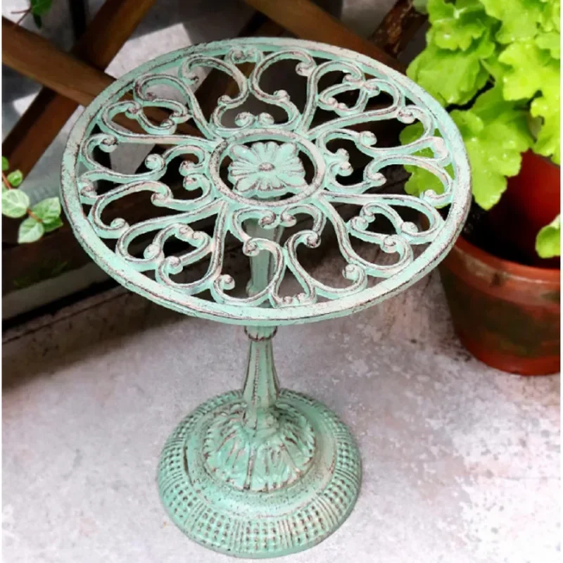 Vintage Do Old Stand for Flowers Iron Art Floor Plant Shelves Balcony Decoration Storage Shelf Stable Durable Indoor Gardening