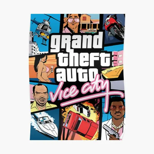 Gta Vice City Poster Murale Vintage Picture Wall Art Funny Decor Decorazione Della Casa Stampa Pittura Modern Room No Frame