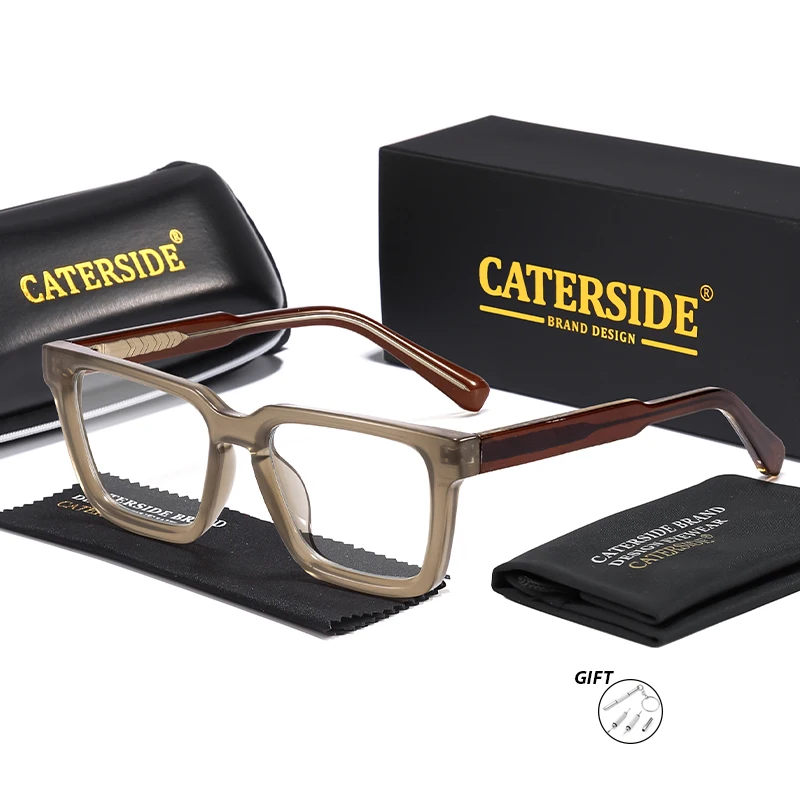 CATERSIDE Herren-Brille, quadratisch, modisch, maßgeschneidert, optische Brille, Damen-Business-Partys, tägliche Brillen – Detail 5