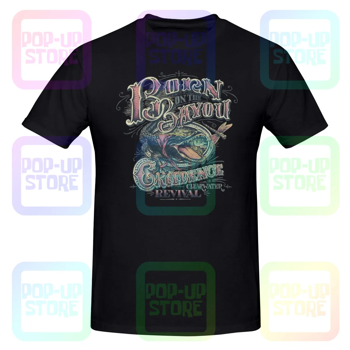 Creedence Clear Water Revival Born On The Bayou Sand Shirt T-Shirt Tee Print Streetwear