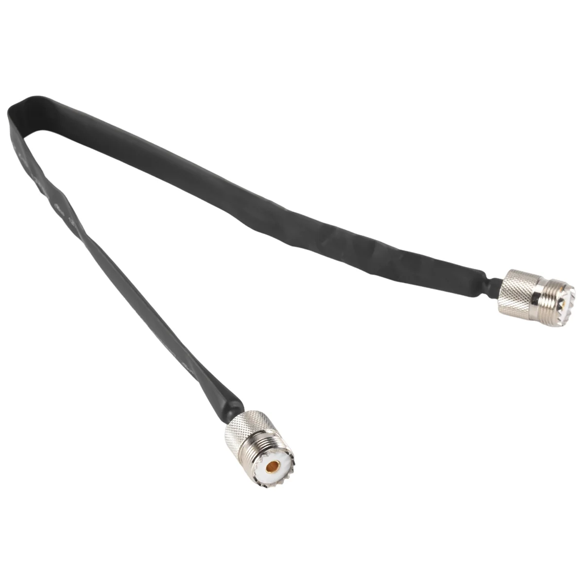 Coaxial Cable Door/Window Pass Through Flat RF Coaxial Cable SO239 UHF Female to UHF Female 50 Ohm RF Coax Pigtail Extension Cord