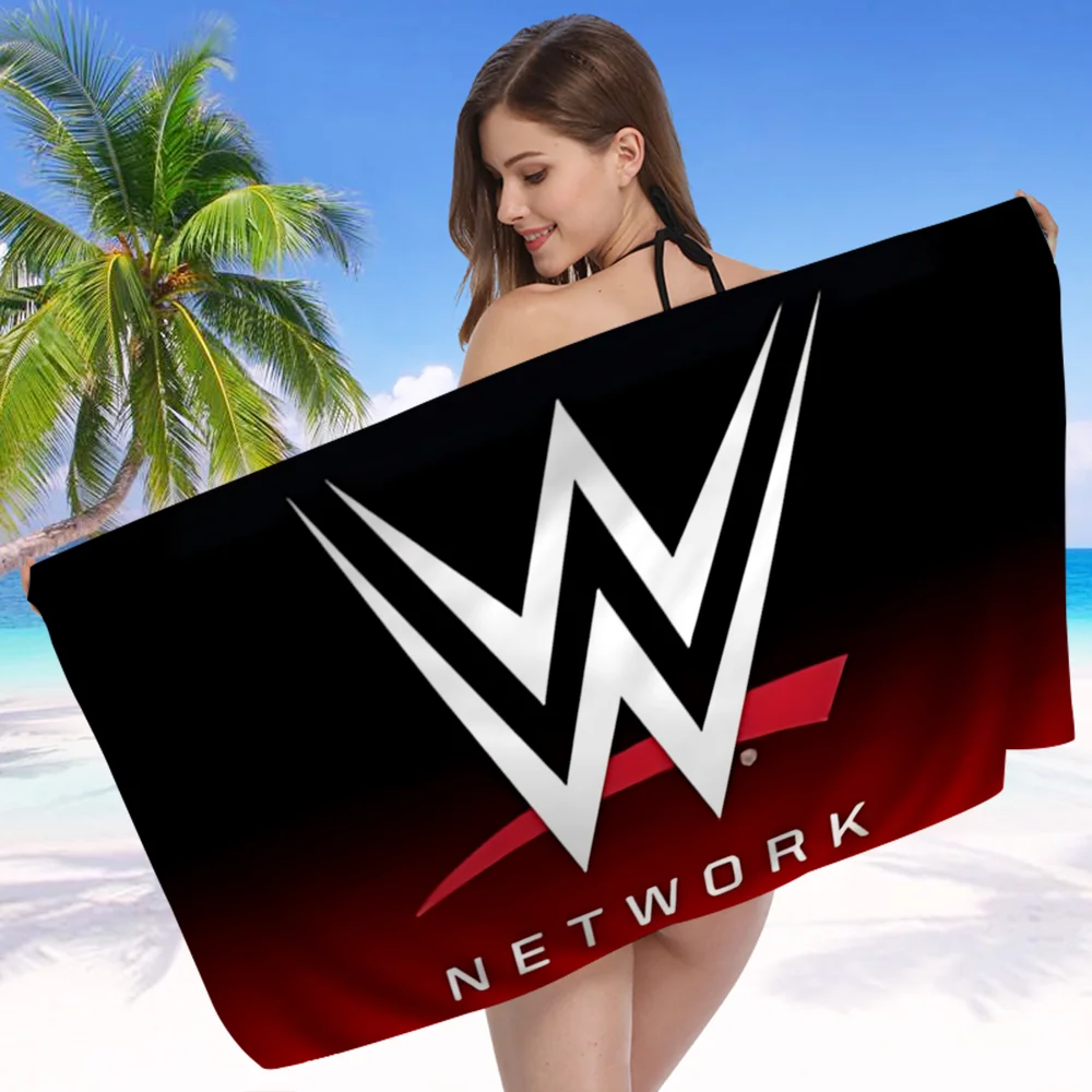 W-World W-Wrestling E-Entertainment WWE LOGO Microfiber Blanket Quick Drying Beach Towels Printing Absorbent Pool Towel Blanket 5