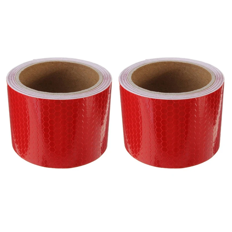 

2PCS 5Cm X 3M Tape Warning Tape Reflector Tape Security Tape, Red