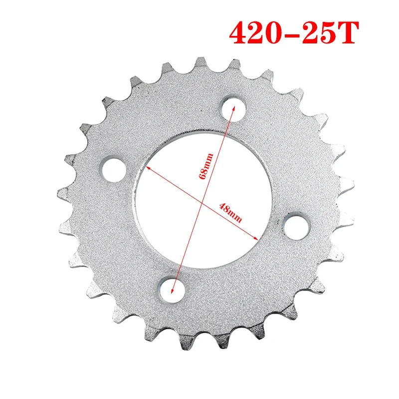 Motorcycle 420/428 Chain 25T/31T/32T/37T/39T/42T/48T Hole Spacing 68mm Inner Hole 48mm Rear Sprocket Gear for 110-150cc Kart ATV