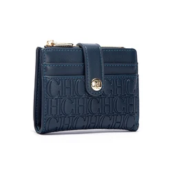 CHCH Retro Fashion Universal Letter-Printed Card Holder Wallet (Blue)