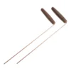 2pcs Pure Copper Metal Detector Rod Water Witching Portable Dragon Seeking Divination Tool With Wooden Handles Dowsing Rod 3