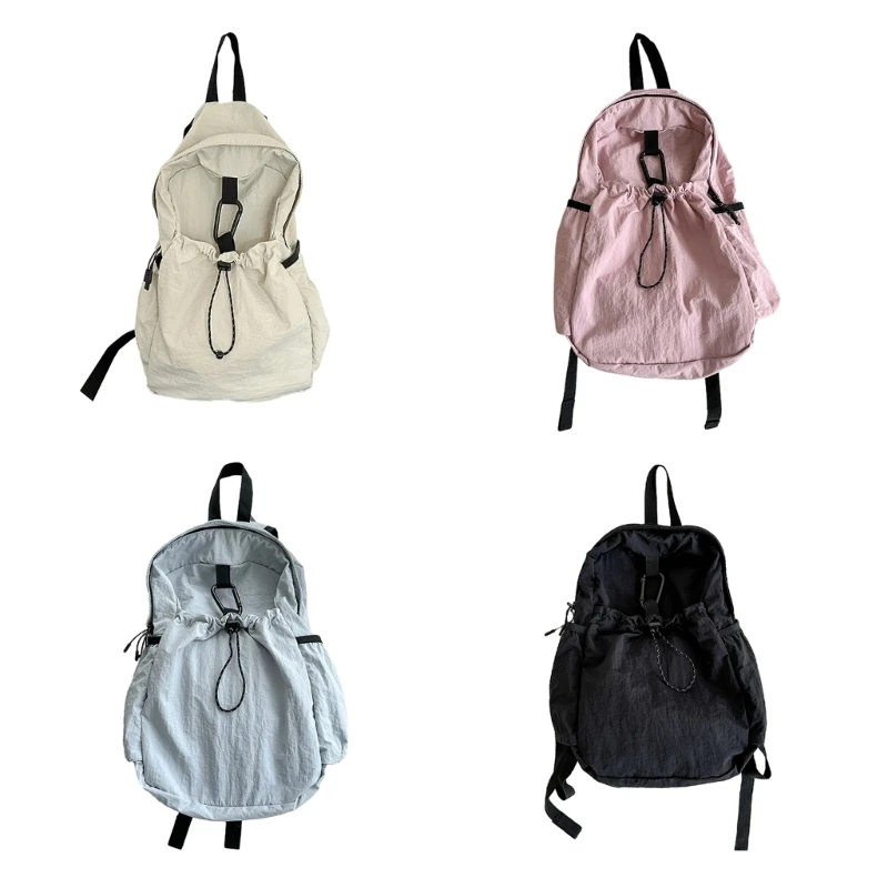 

Drawstring Backpack Casual Korean Style Women Girl Travel Daybags College Pack