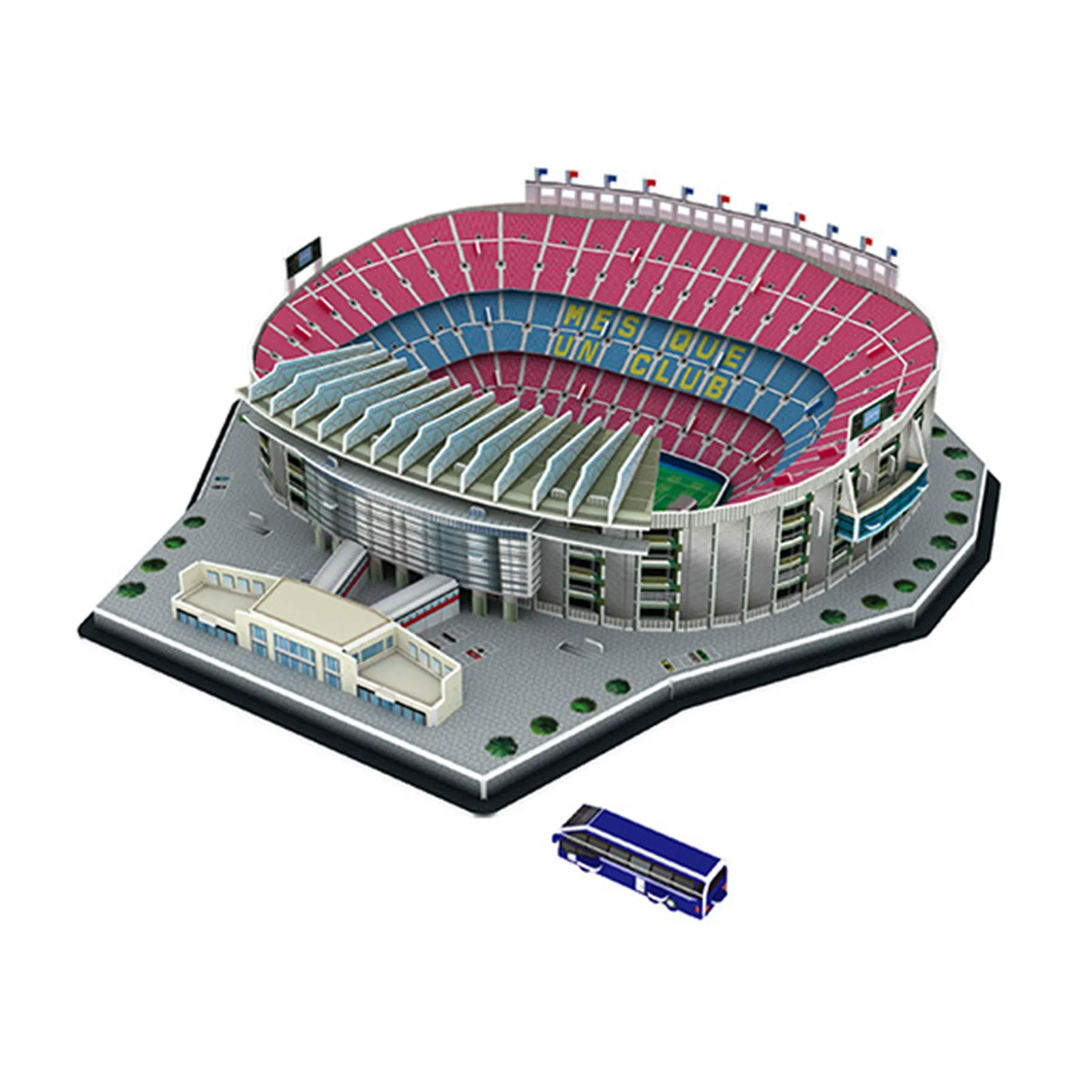 Puzzles 3D,Modèle de terrain de football,Modèle de jouet de construction  bricolage Puzzle 3D Fans de football Cadeau commémoratif,Puzzle 3D Camp Nou  de Barcelone,Avec lumières LED décorées,Modèle de t : : Jeux et