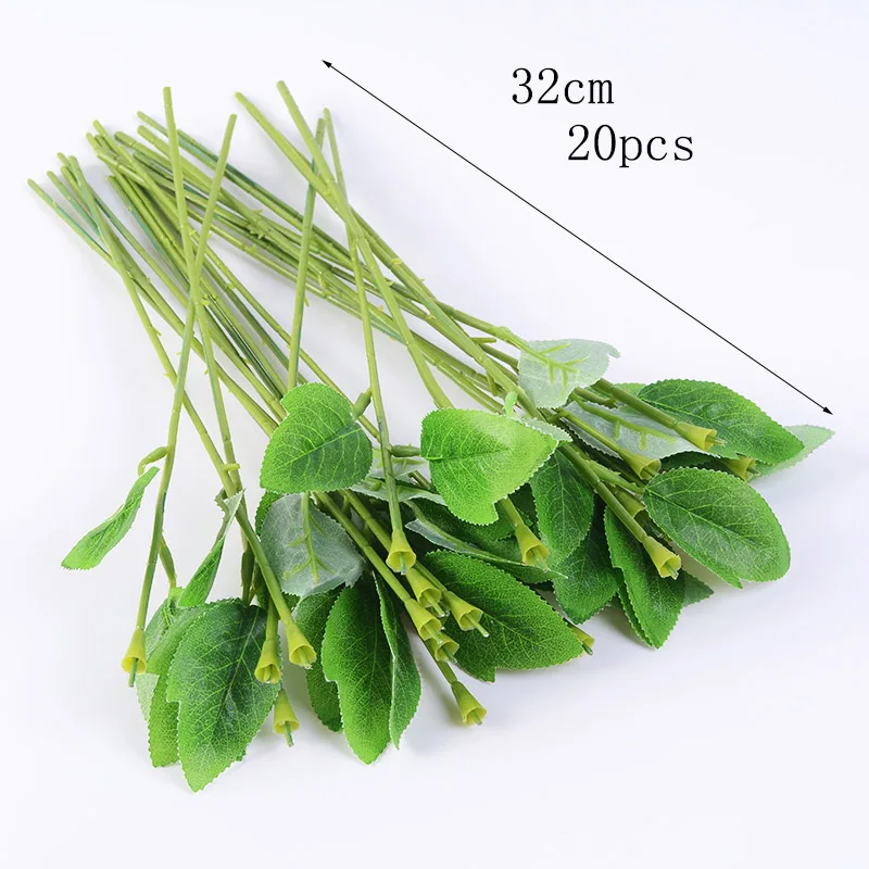 YOLUFER 100Pcs Floral Wire Stems Plastic Artificial Flower for Craft Floral  Green Stem Wire DIY Craft Bouquet Making Floral Arrangement Tools