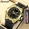 SANDA 739 Electronic Watch For Man Luxury Dual Countdown Stopwatch Waterproof Sport Digital Luminous Japanese Original Battery 5