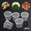 50PCS With Lids Kitchen Organizer Disposable Sauce Pot Food Small Sauce Container Boxes Plastic Clear Chutney Chili Sauce 2