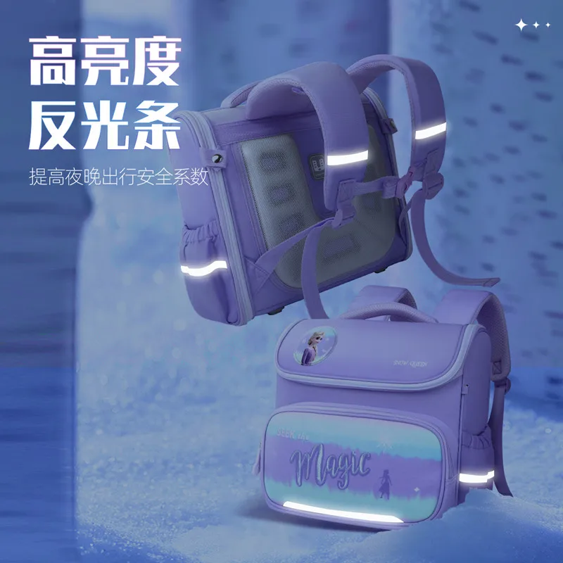 2022 Disney New Frozen School Bags For Girls Elsa Anna Primary Student Shoulder Orthopedic Backpack Grade 1-5 Kids Gifts Mochila